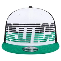 Casquette Snapback 9FIFTY Boston Celtics Throwback Gradient Tech Font New Era pour hommes, blanc/vert Kelly