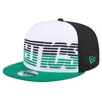 Casquette Snapback 9FIFTY Boston Celtics Throwback Gradient Tech Font New Era pour hommes, blanc/vert Kelly