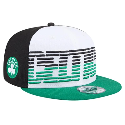 Casquette Snapback 9FIFTY Boston Celtics Throwback Gradient Tech Font New Era pour hommes, blanc/vert Kelly