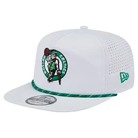 Men's New Era White Boston Celtics Performance Rope Golfer Adjustable Hat