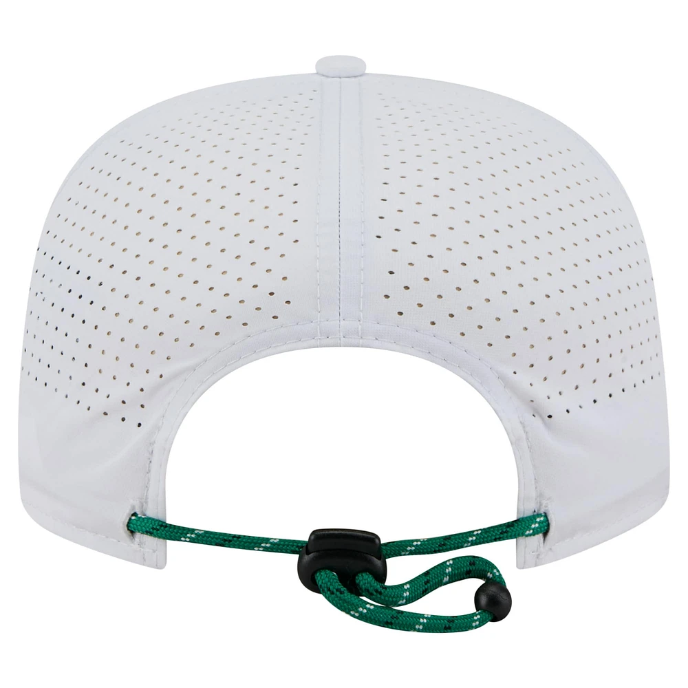 Men's New Era White Boston Celtics Performance Rope Golfer Adjustable Hat
