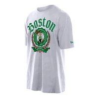 Men's New Era White Boston Celtics Throwback Prep Oversized T-Shirt