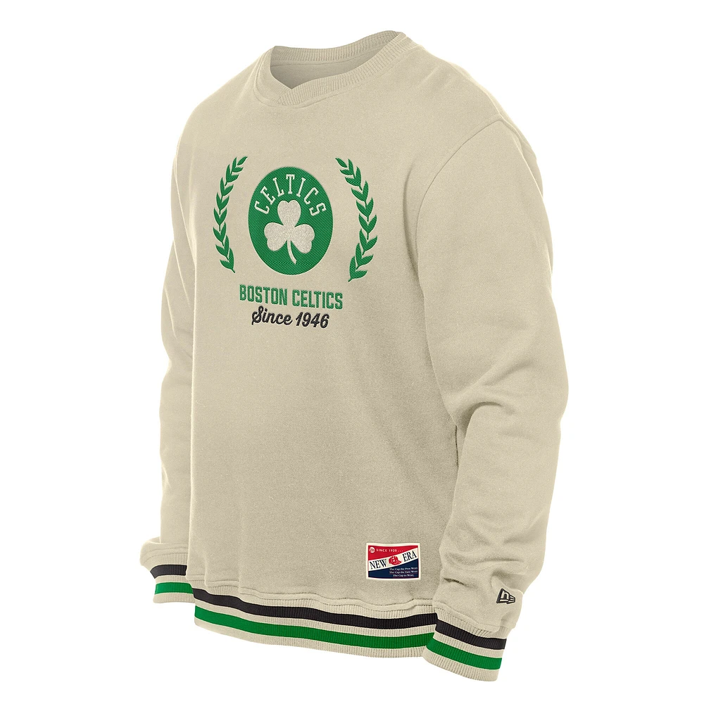 Sweat-shirt à capuche rétro Boston Celtics blanc New Era pour homme
