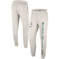 Men's Nike Ash/Kelly Green Boston Celtics 75th Anniversary Courtside Fleece Pants