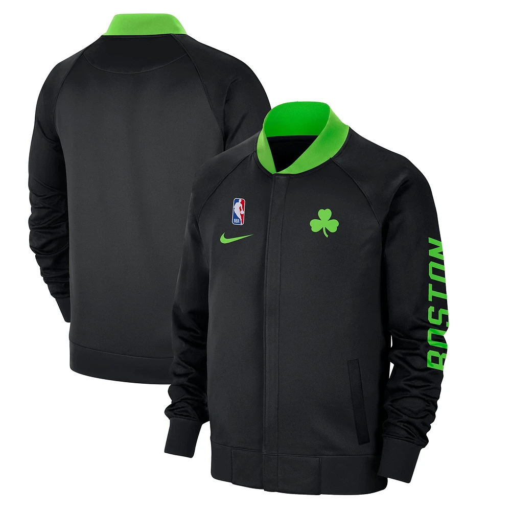 Veste Nike Boston Celtics City Edition 2024/25 Authentic Showtime Performance entièrement zippée pour homme