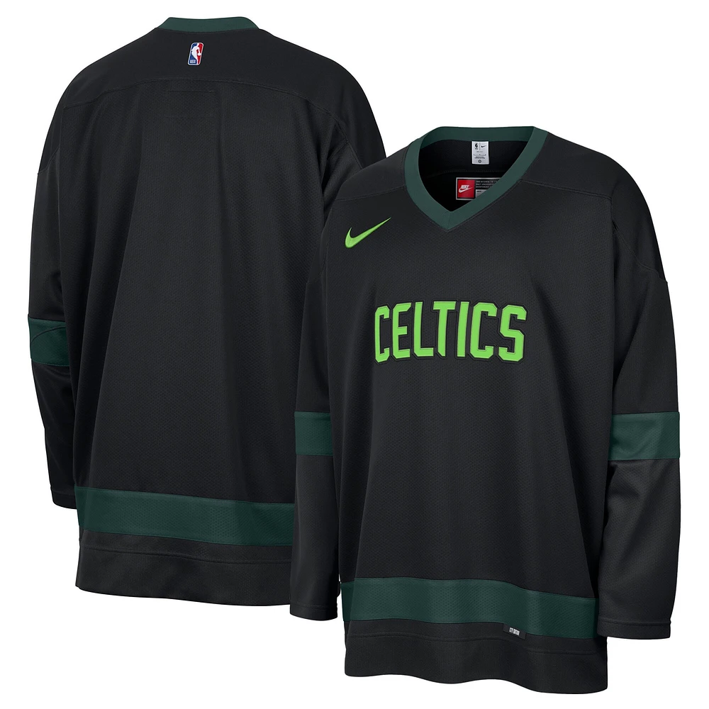 Maillot de hockey Nike noir Boston Celtics 2024/25 City Edition Courtside Heavyweight pour homme