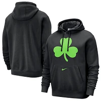 Men's Nike Black Boston Celtics 2024/25 City Edition Essential Club Pullover Hoodie