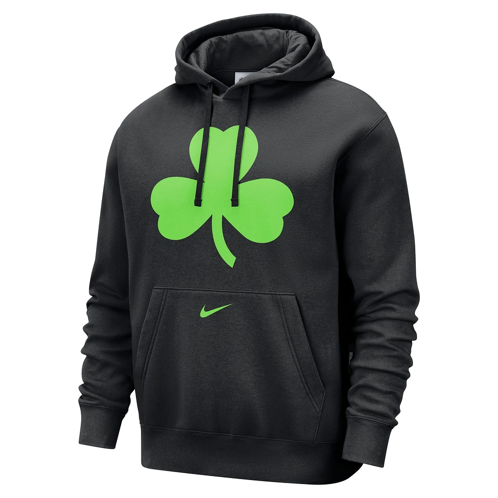 Men's Nike Black Boston Celtics 2024/25 City Edition Essential Club Pullover Hoodie