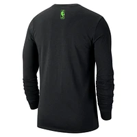 Men's Nike Black Boston Celtics 2024/25 City Edition Essential Logo Long Sleeve T-Shirt