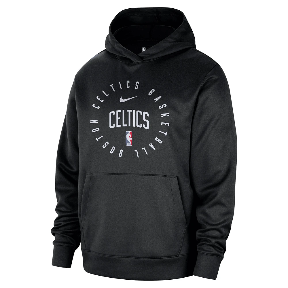 Sweat à capuche Nike Boston Celtics Spotlight 2024/25 pour homme, noir, entraînement sur le terrain