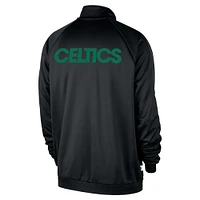 Men's Nike Black Boston Celtics Courtside Pique Club Full-Zip Track Jacket