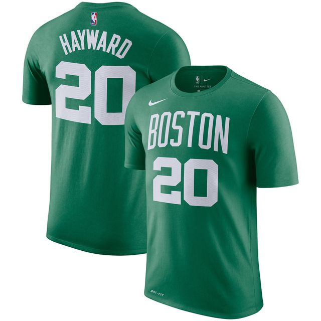 T-shirt performance avec nom et numéro des Celtics de Boston Nike Gordon Hayward vert pour homme