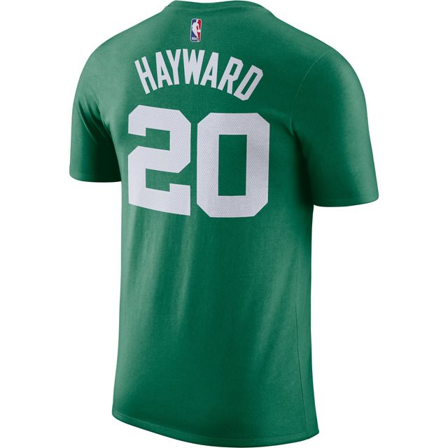 T-shirt performance avec nom et numéro des Celtics de Boston Nike Gordon Hayward vert pour homme