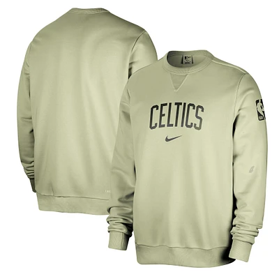 Sweat-shirt Nike vert Boston Celtics Courtside Standard Issue Performance pour homme