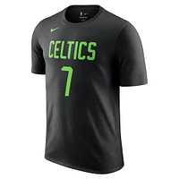 T-shirt Nike pour homme Jaylen Brown Black Boston Celtics 2024/25 City Edition avec nom et numéro