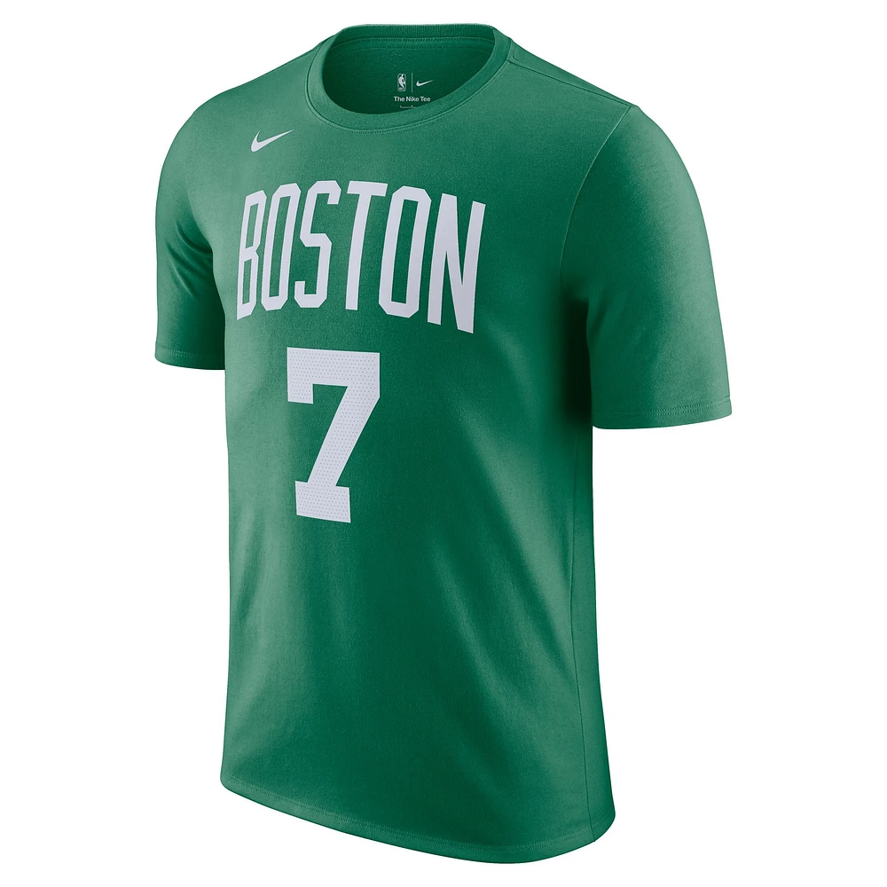 T-shirt avec nom et numéro Nike Jaylen Brown Kelly Green Boston Celtics Icon 2022/23 pour homme