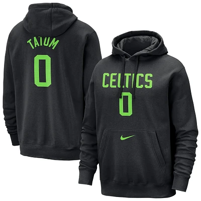 Sweat à capuche Nike Jayson Tatum pour homme Boston Celtics 2024/25 City Edition avec nom et numéro Noir