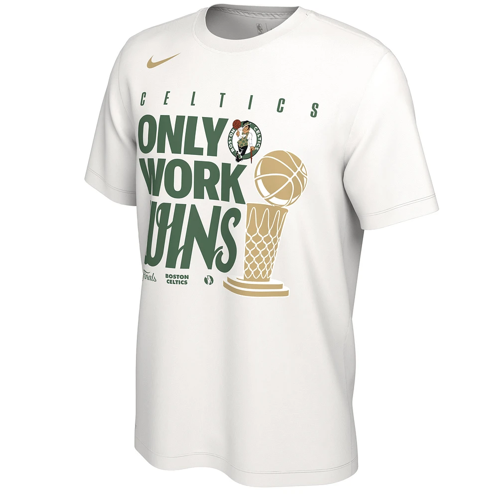 T-shirt Nike blanc Boston Celtics 2024 NBA Finals Champions Big & Tall Parade pour homme