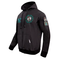 Men's Pro Standard Black Boston Celtics Hybrid Full-Zip Hoodie