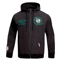 Men's Pro Standard Black Boston Celtics Hybrid Full-Zip Hoodie