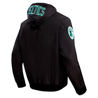 Men's Pro Standard Black Boston Celtics Hybrid Full-Zip Hoodie