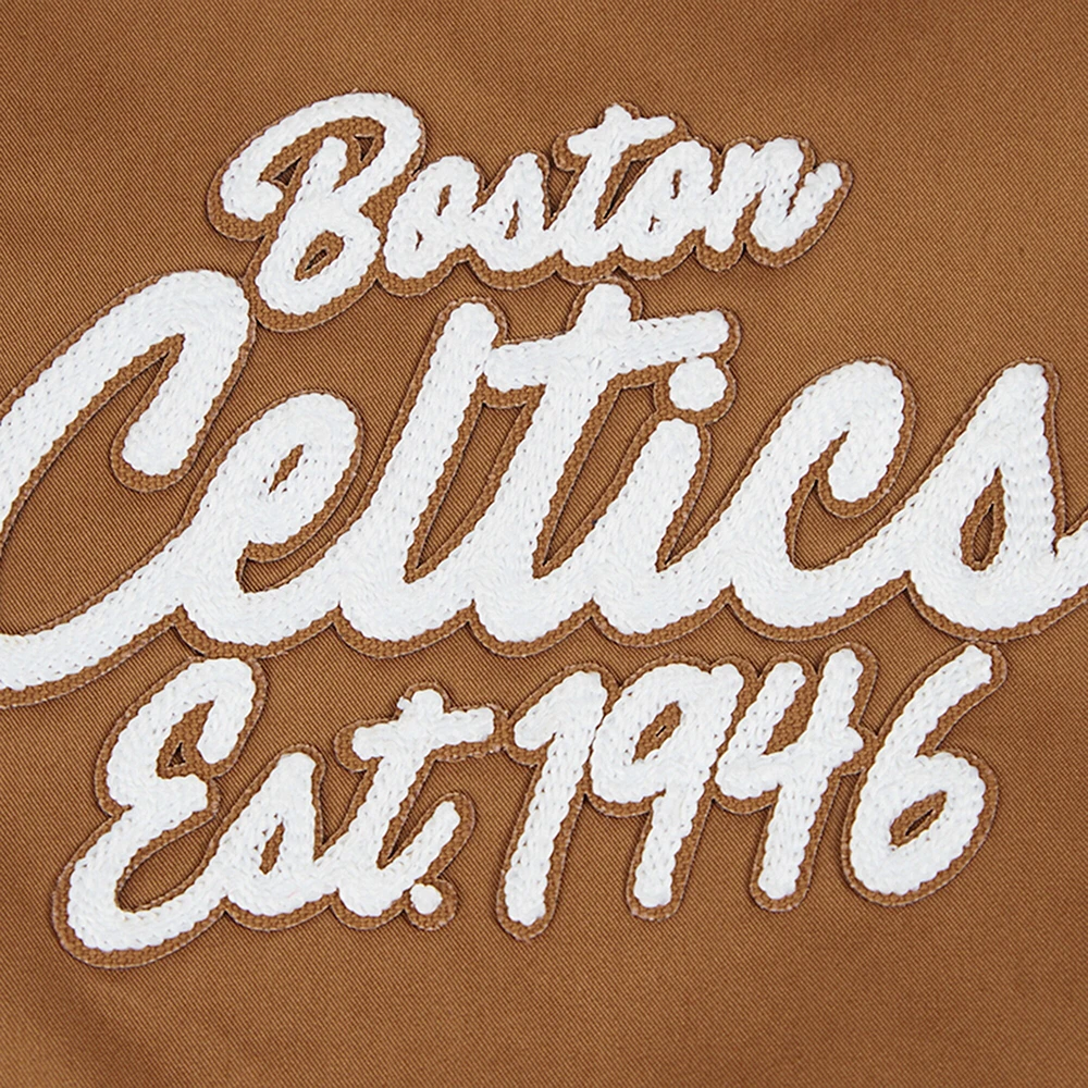 Men's Pro Standard Brown Boston Celtics Paint The City Full-Zip Jacket