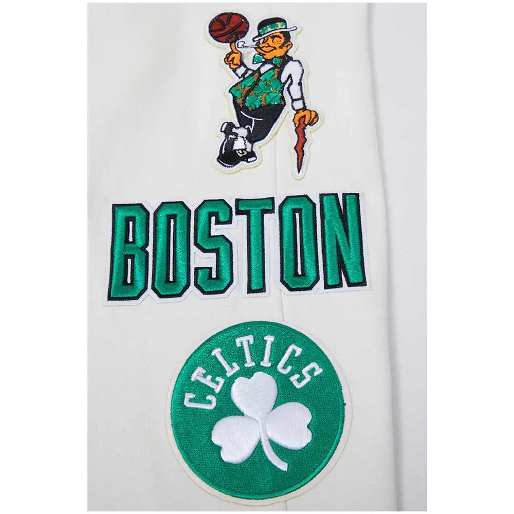 Men's Pro Standard Cream Boston Celtics Retro Classic Fleece Sweatpants