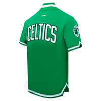 Veste d'échauffement classique à boutons-pression Pro Standard Kelly Green Boston Celtics pour hommes