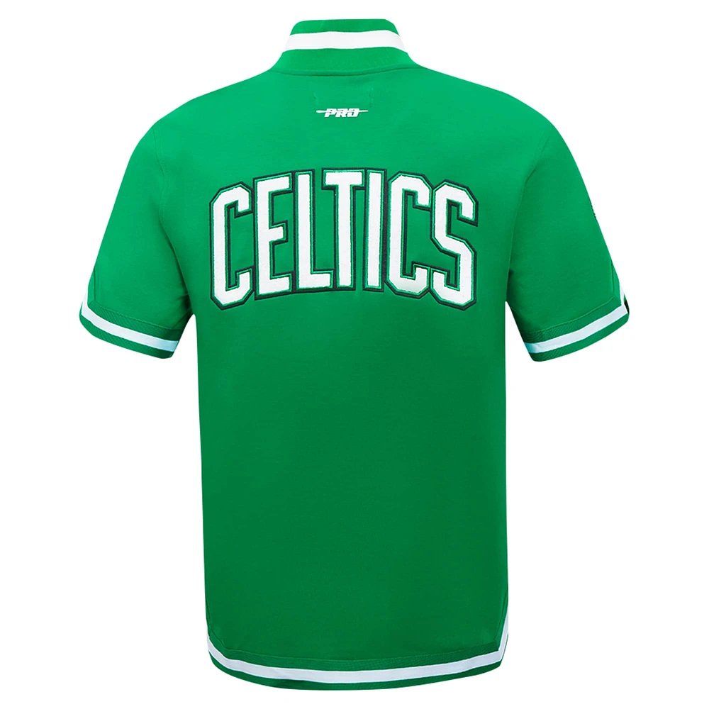 Veste d'échauffement classique à boutons-pression Pro Standard Kelly Green Boston Celtics pour hommes