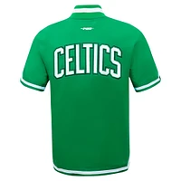 Veste d'échauffement classique à boutons-pression Pro Standard Kelly Green Boston Celtics pour hommes