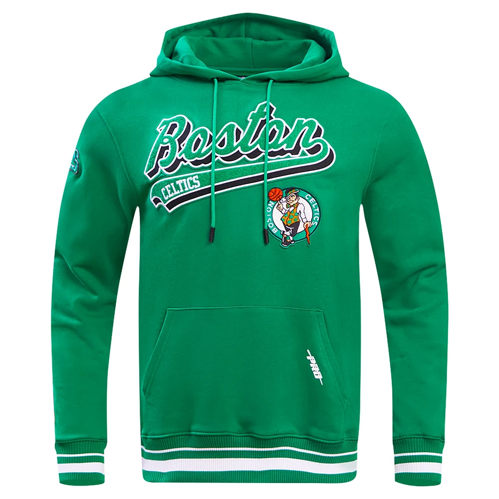 Men's Pro Standard Kelly Green Boston Celtics Script Tail Pullover Hoodie