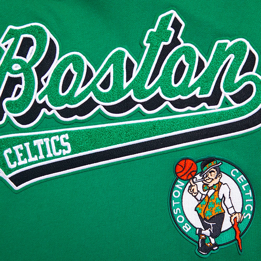Men's Pro Standard Kelly Green Boston Celtics Script Tail Pullover Hoodie