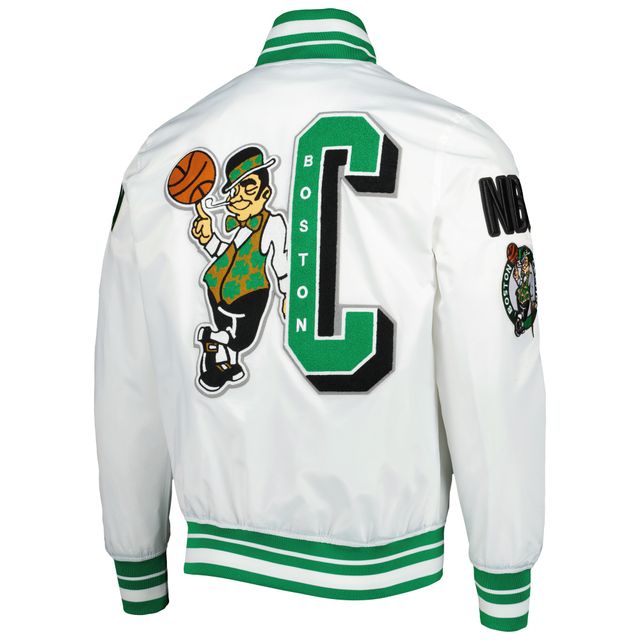 NFL Boston Celtics Green And White Satin Jacket