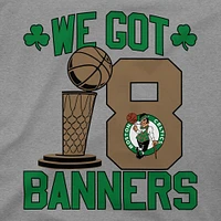 Men's Stadium Essentials Heather Gray Boston Celtics 18-Time NBA Finals Champions We Got 18 Banners T-Shirt