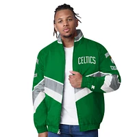 Men's Starter Kelly Green Boston Celtics Captain Oxford Full-Zip Jacket