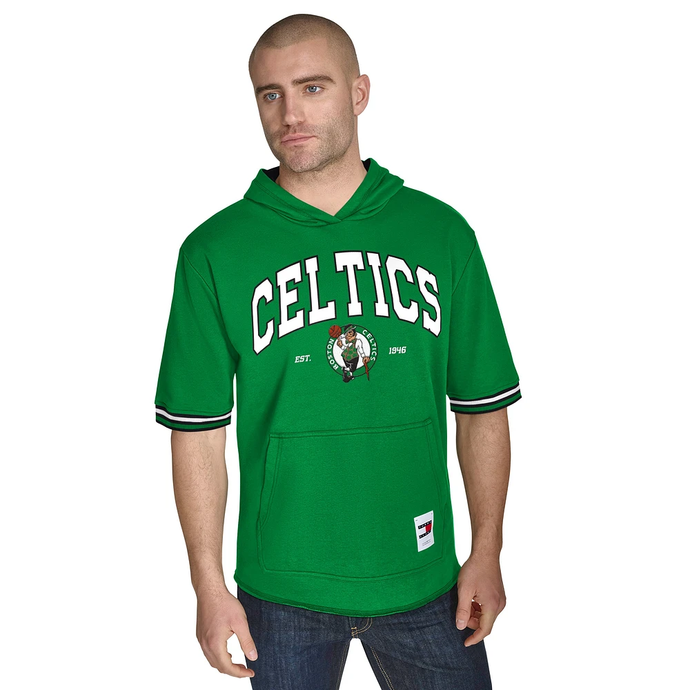 Sweat à capuche manches courtes Paul French Terry vert Kelly de Tommy Jeans pour homme Boston Celtics