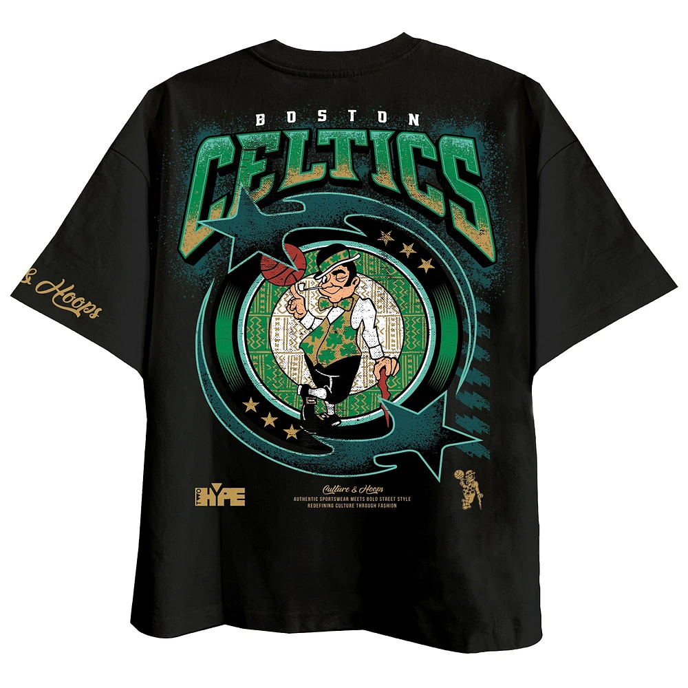 Men's Two Hype Black Boston Celtics Drip & Dime Collection Premium T-Shirt