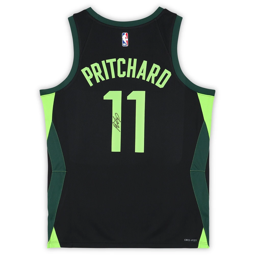 Payton Pritchard Boston Celtics Autographed Black Nike 2024-25 City Edition Swingman Jersey 