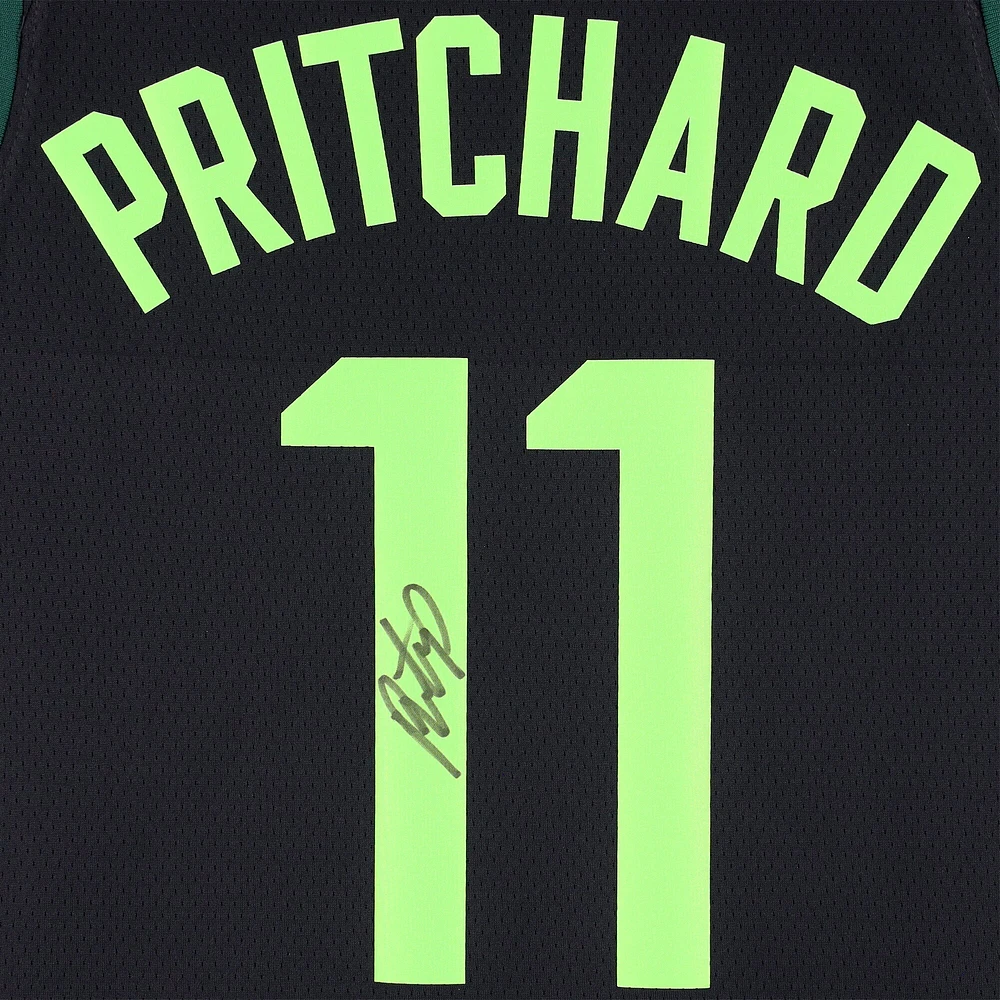 Payton Pritchard Boston Celtics Autographed Black Nike 2024-25 City Edition Swingman Jersey 