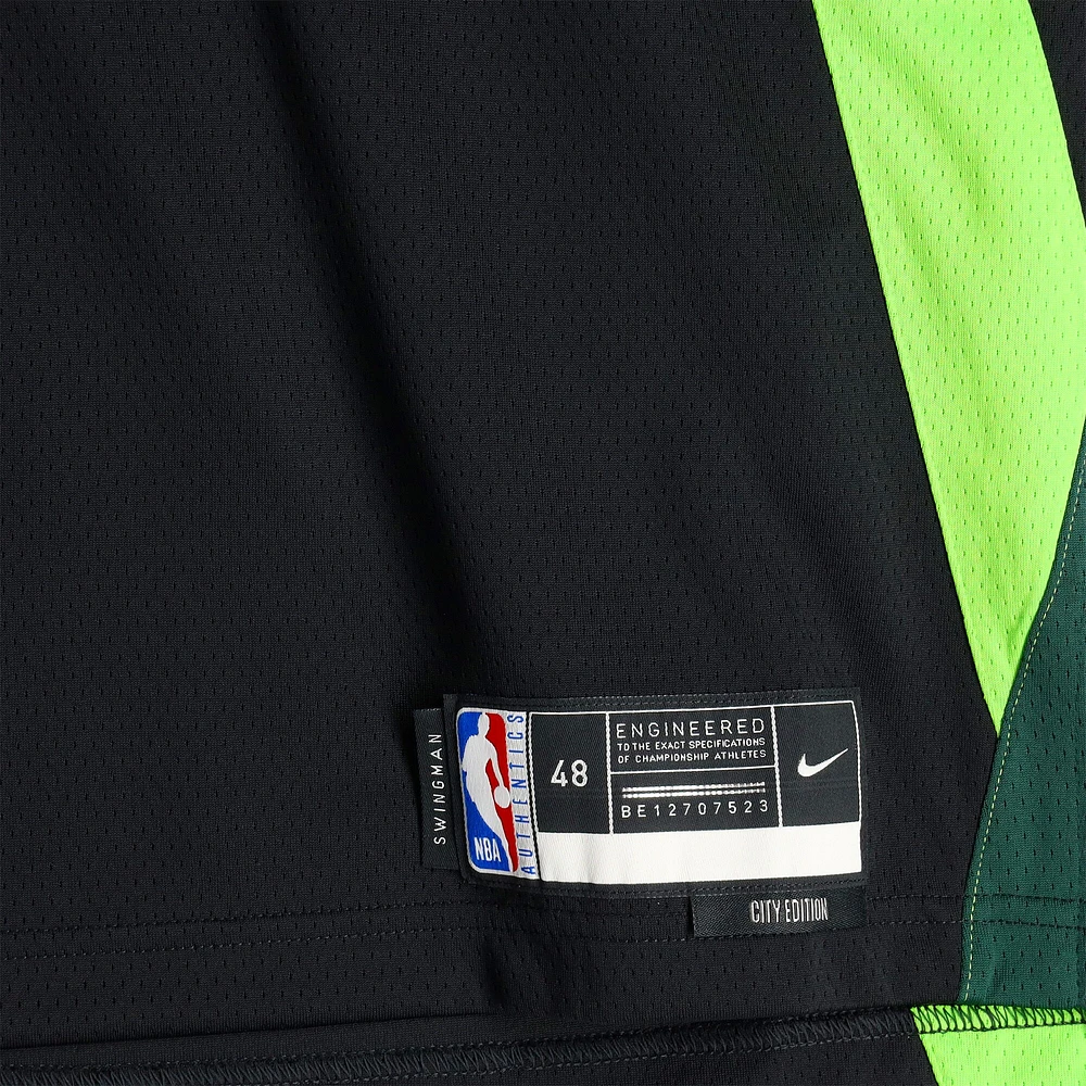 Payton Pritchard Boston Celtics Autographed Black Nike 2024-25 City Edition Swingman Jersey 
