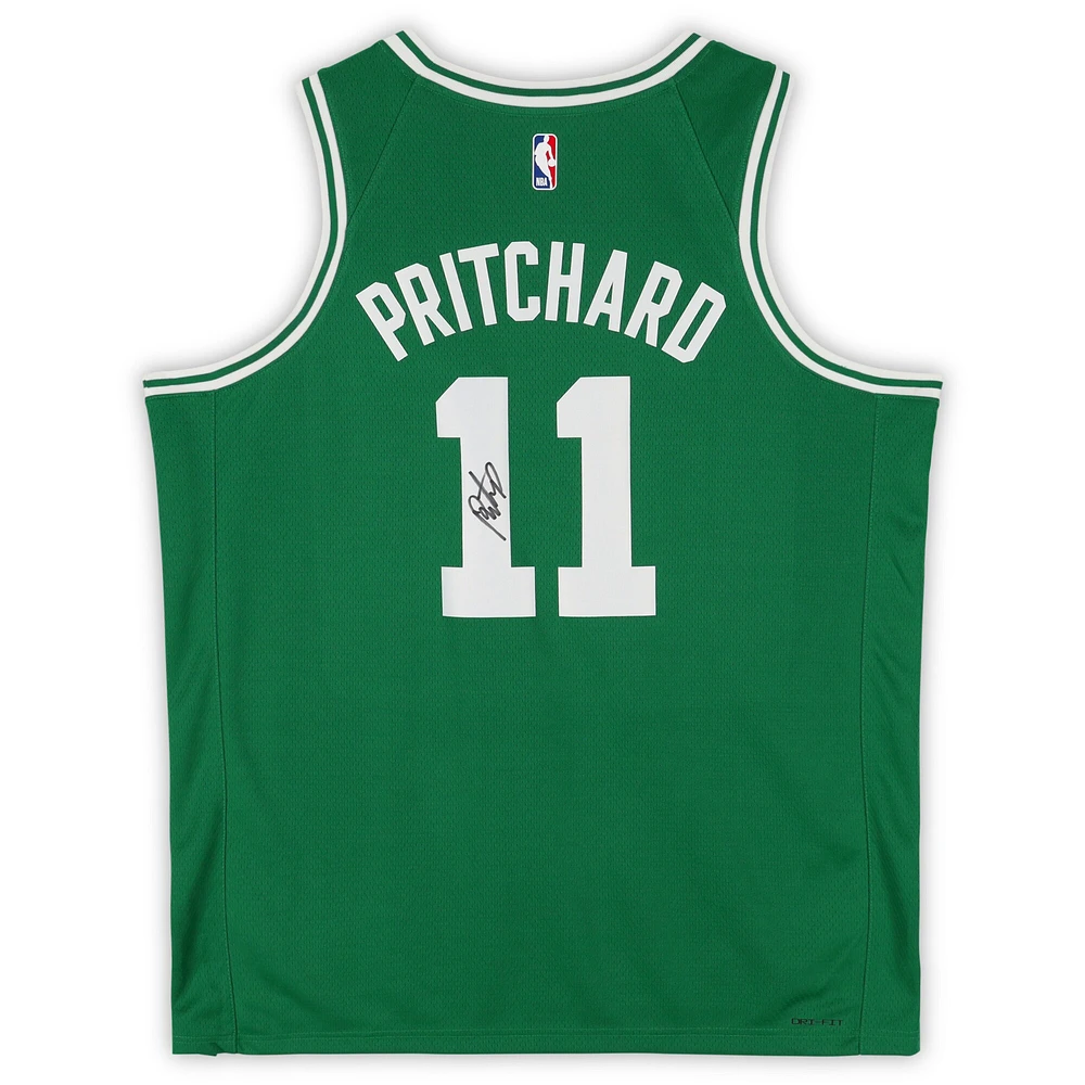 Maillot Swingman Nike Icon Edition dédicacé par Payton Pritchard des Boston Celtics par Kelly Green
