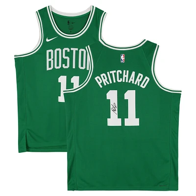 Maillot Swingman Nike Icon Edition dédicacé par Payton Pritchard des Boston Celtics par Kelly Green