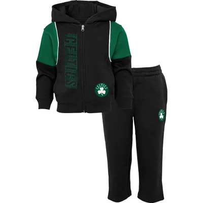 Preschool Black Boston Celtics Shot Caller - Ensemble sweat à capuche et pantalon entièrement zippé