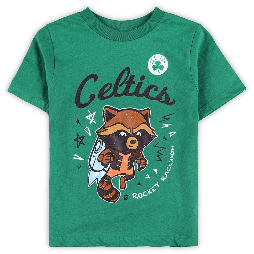 Ensemble de t-shirts deux pièces pour enfants d'âge préscolaire Boston Celtics Guardians Of The Galaxy