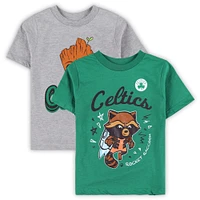 Ensemble de t-shirts deux pièces pour enfants d'âge préscolaire Boston Celtics Guardians Of The Galaxy