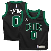 Maillot Jordan Brand Jayson Tatum pour enfants d'âge préscolaire, réplique des Boston Celtics 2022/23, noir - Édition Statement