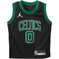 Maillot Jordan Brand Jayson Tatum pour enfants d'âge préscolaire, réplique des Boston Celtics 2022/23, noir - Édition Statement