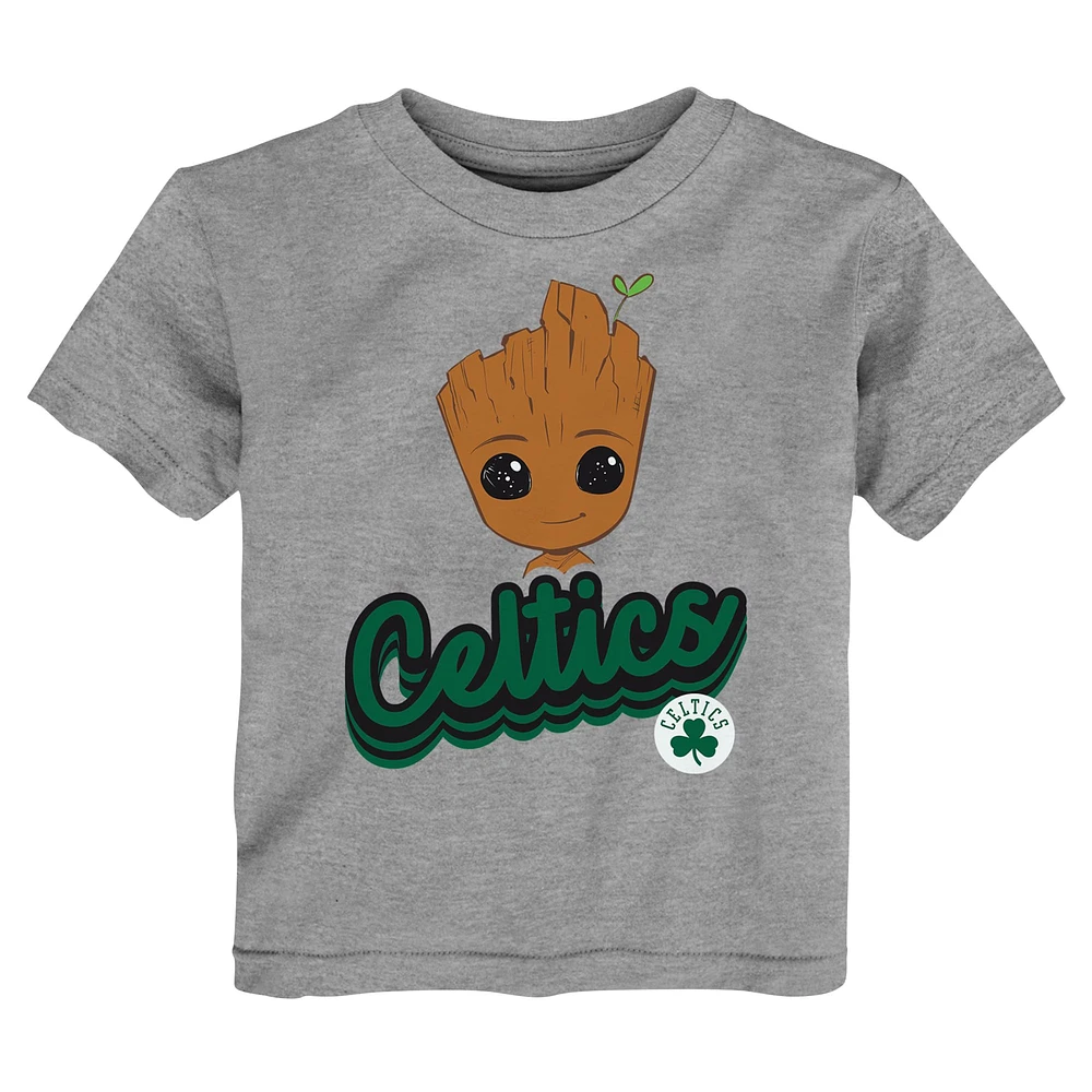 Toddler Heather Gray Boston Celtics Two-Piece Guardians Of The Galaxy T-Shirt Set