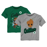 Toddler Heather Gray Boston Celtics Two-Piece Guardians Of The Galaxy T-Shirt Set