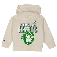 Toddler Mitchell & Ness  Cream Boston Celtics Hang Time Oversized Pullover Hoodie Pants Set
